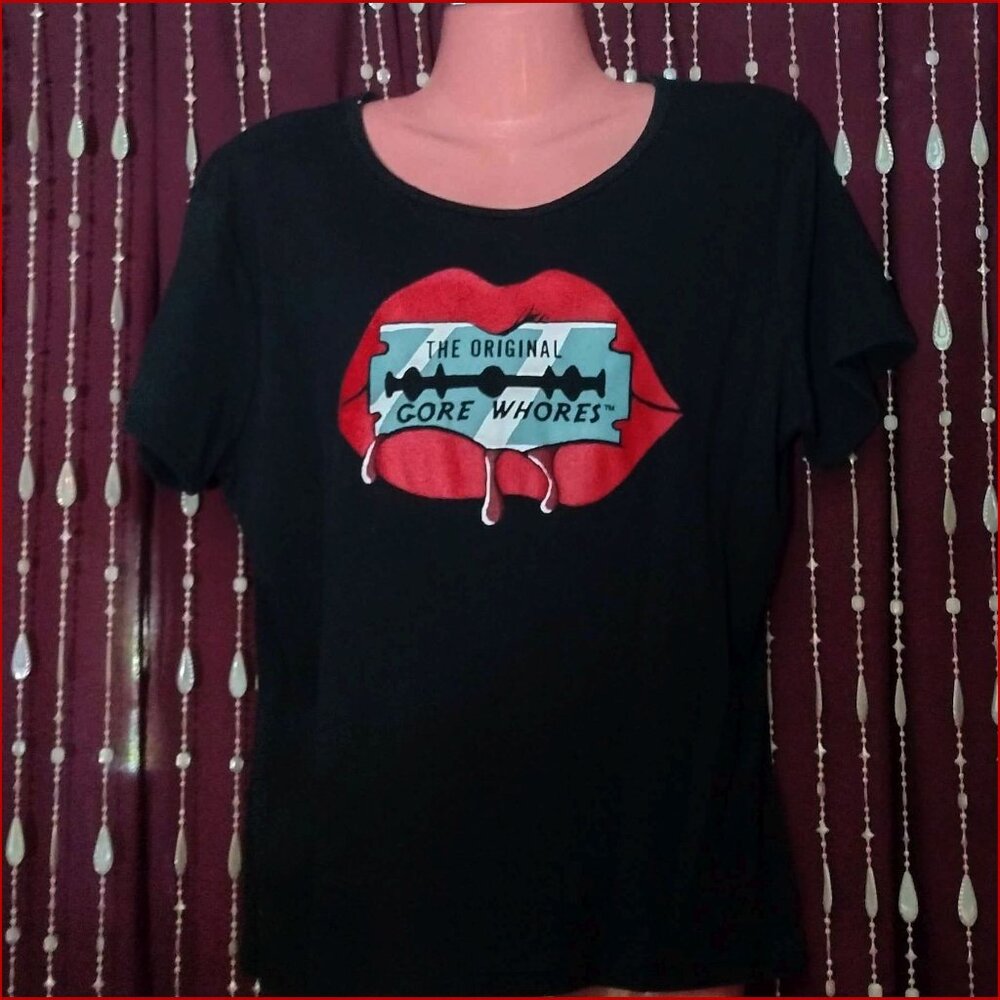 Womens L (12/14) -Vintage 'The Original Gore Whores' T-shirt